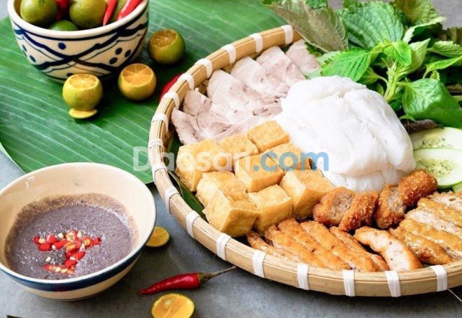 Chả cốm ở quán bún đậu mắm tôm ăn bao ngon